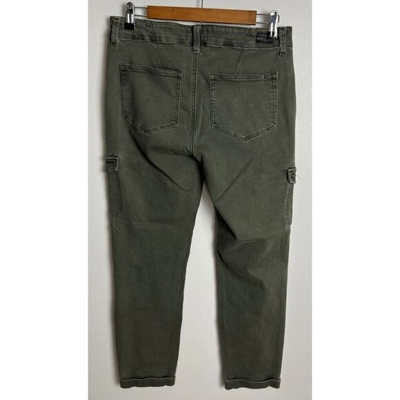 Paige Green Cargo Pants Utility Pockets Casual Stretch Size 28 Women’s - Picture 2 of 5
